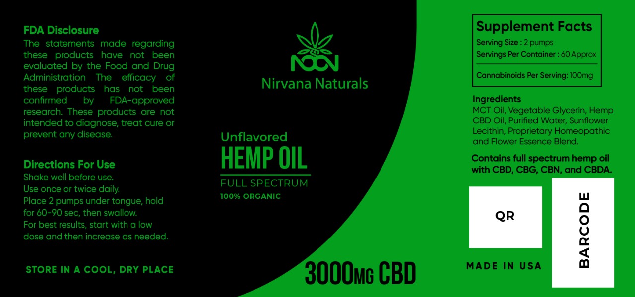 3000 MG Max Strength Pet Tincture / 1oz / 30 mL - Nirvana Naturals CBD