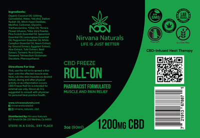 1200 MG Freeze Roll On - Nirvana Naturals CBD